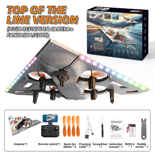 3-in-1 Amphibious Drone for Kids – Land, Water, and Air Modes with HD Aerial Camera